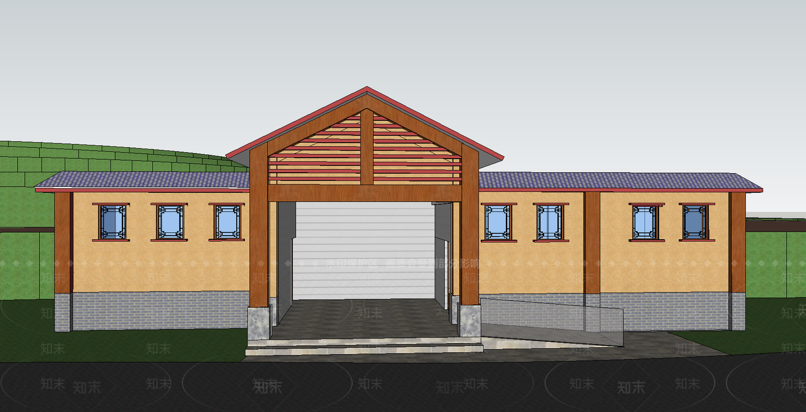 中式小型公厕SU模型下载【ID:497512023】