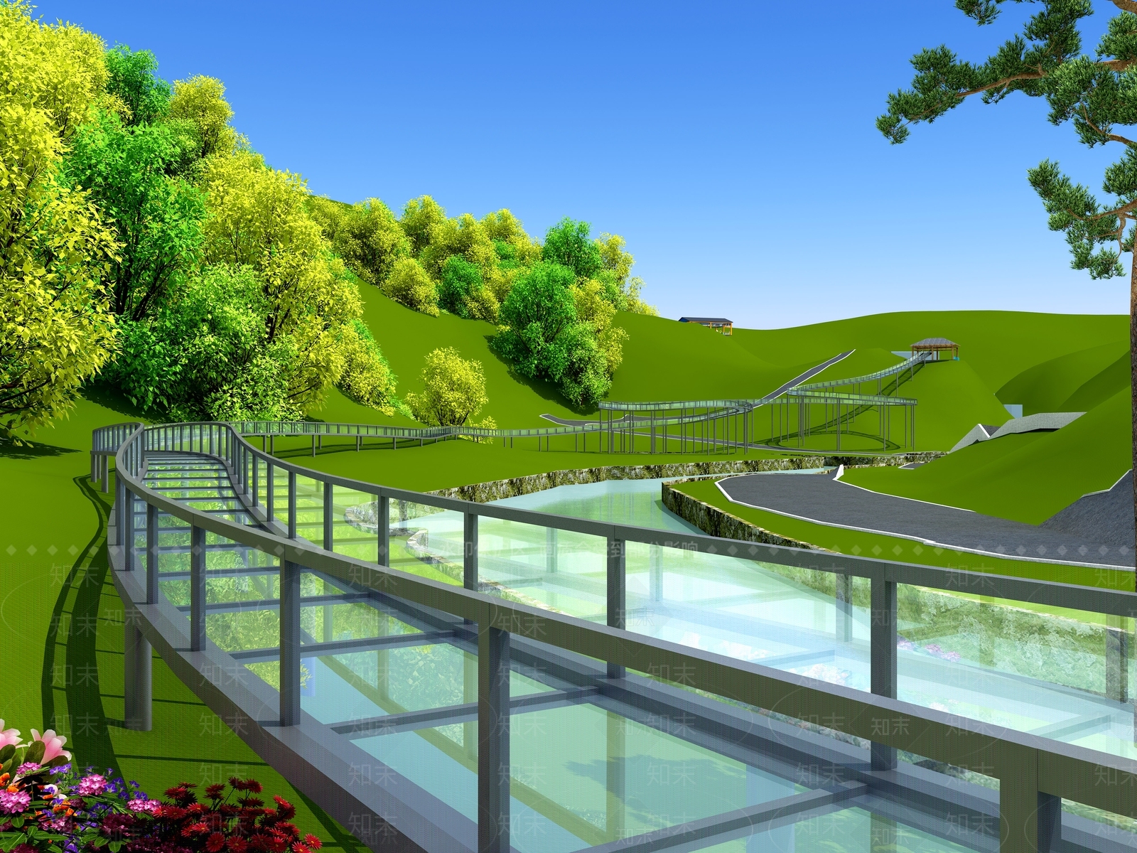 现代水滑道3D模型下载【ID:897524424】