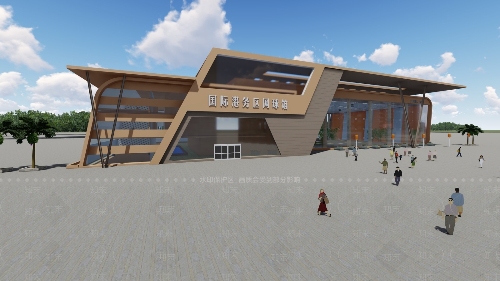 现代网球馆SU模型下载【ID:897523032】