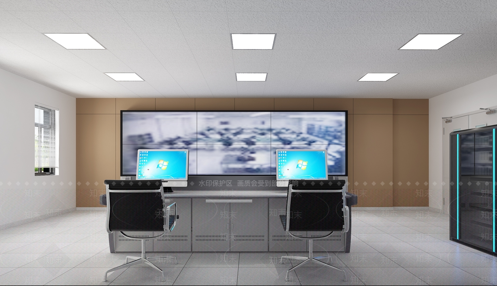 现代监控室3D模型下载【ID:997538364】