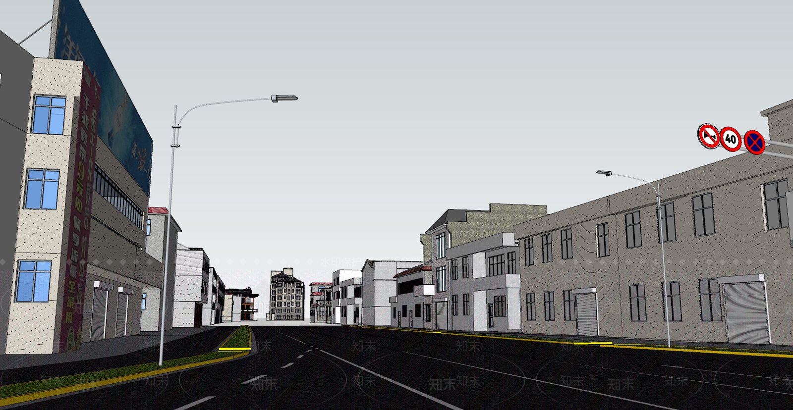 现代道路SU模型下载【ID:797552337】