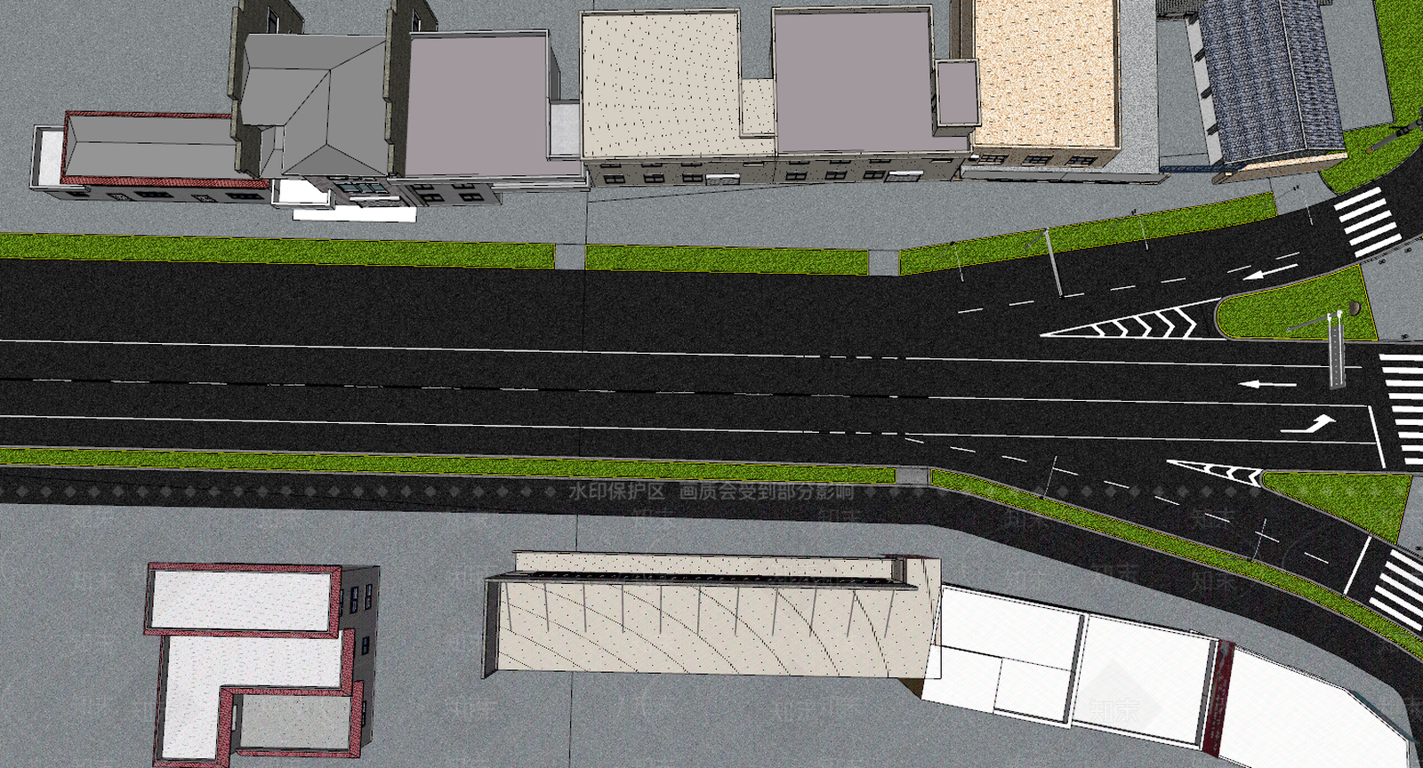 现代道路SU模型下载【ID:797552337】