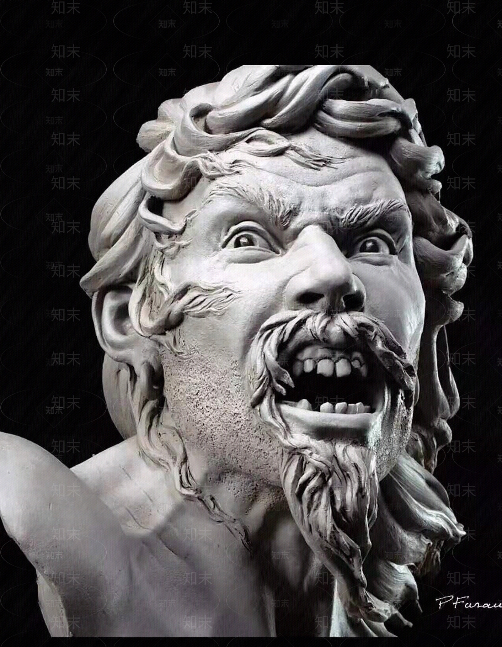 现代室内人物雕塑装饰画贴图下载【ID:198417146】