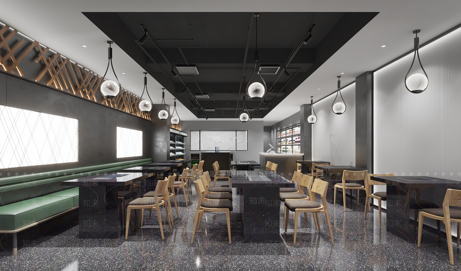 现代烧烤店3D模型下载【ID:397602035】