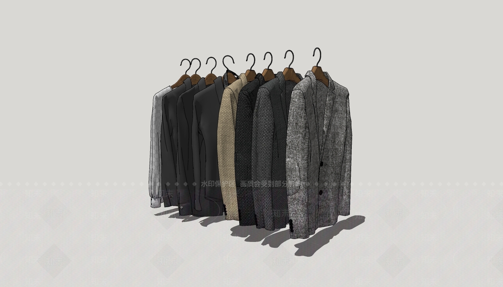 现代服装SU模型下载【ID:997658748】