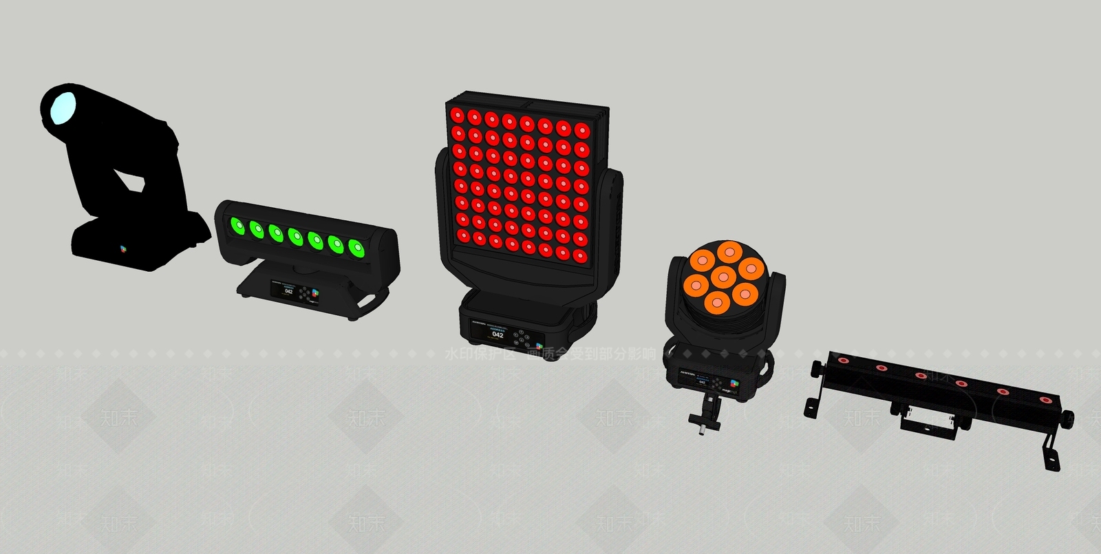 现代灯具组合SU模型下载【ID:297732060】