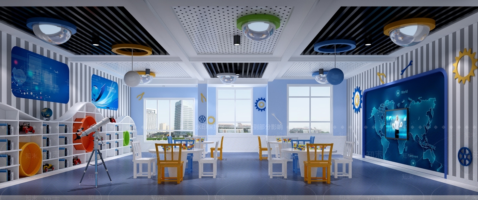 现代幼儿园科学发现室3D模型下载【ID:397741929】