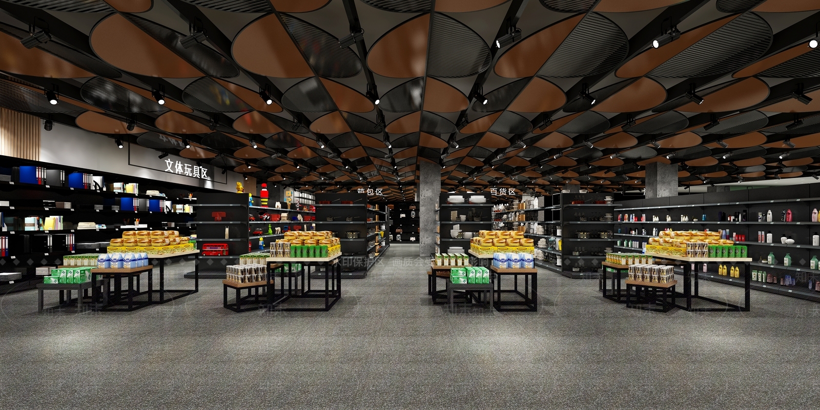 现代超市3D模型下载【ID:597744459】