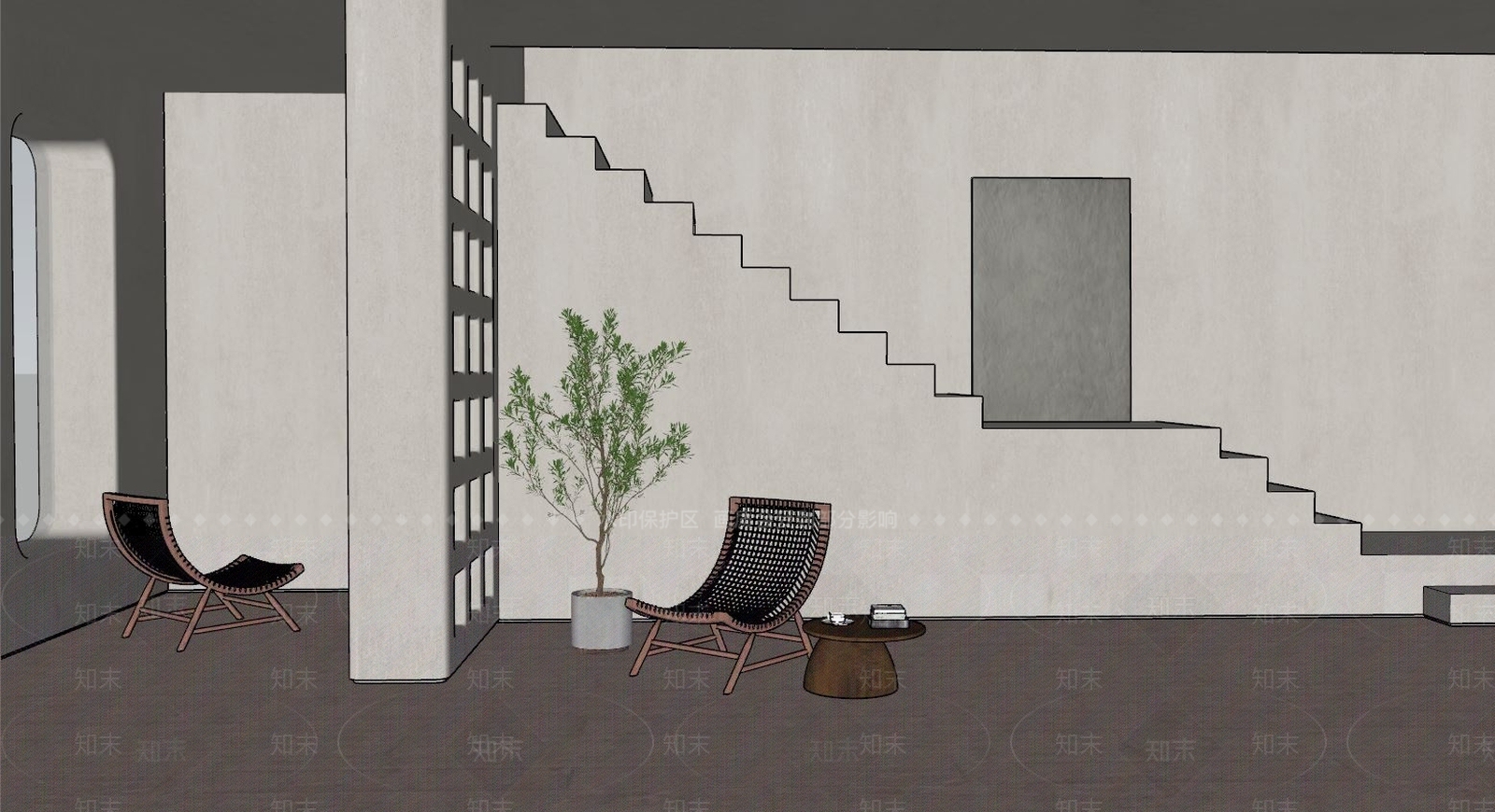 侘寂躺椅SU模型下载【ID:997759693】