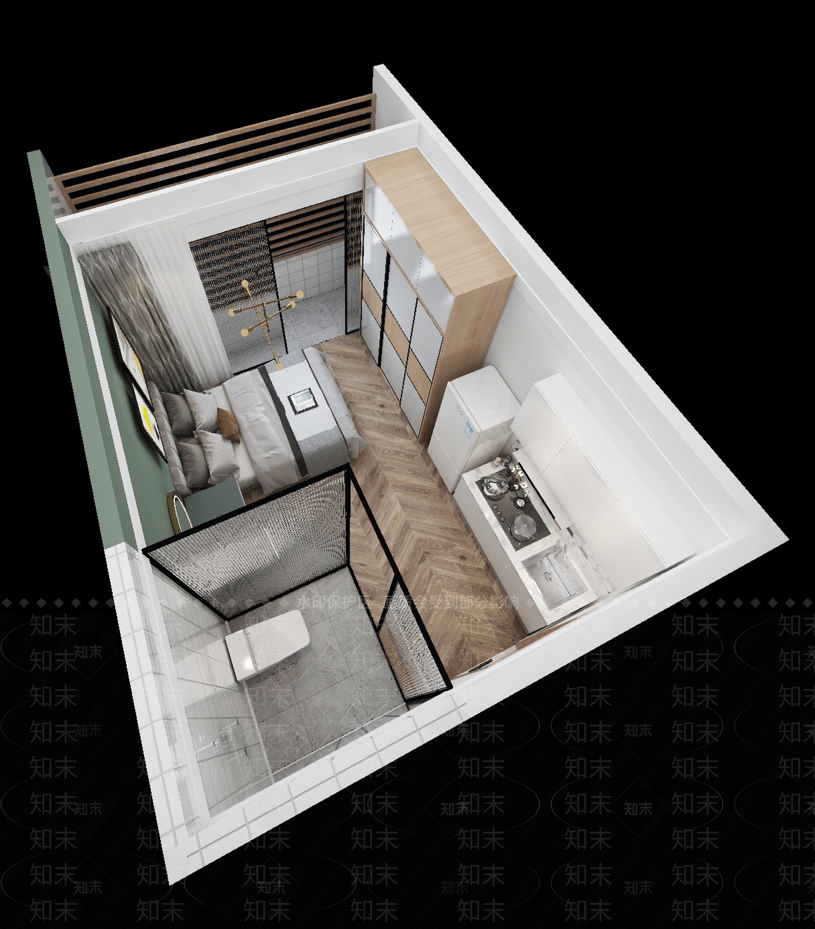 现代单身公寓3D模型下载【ID:997764773】