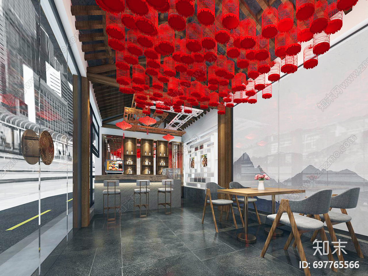 餐厅cad施工图下载【ID:697765566】