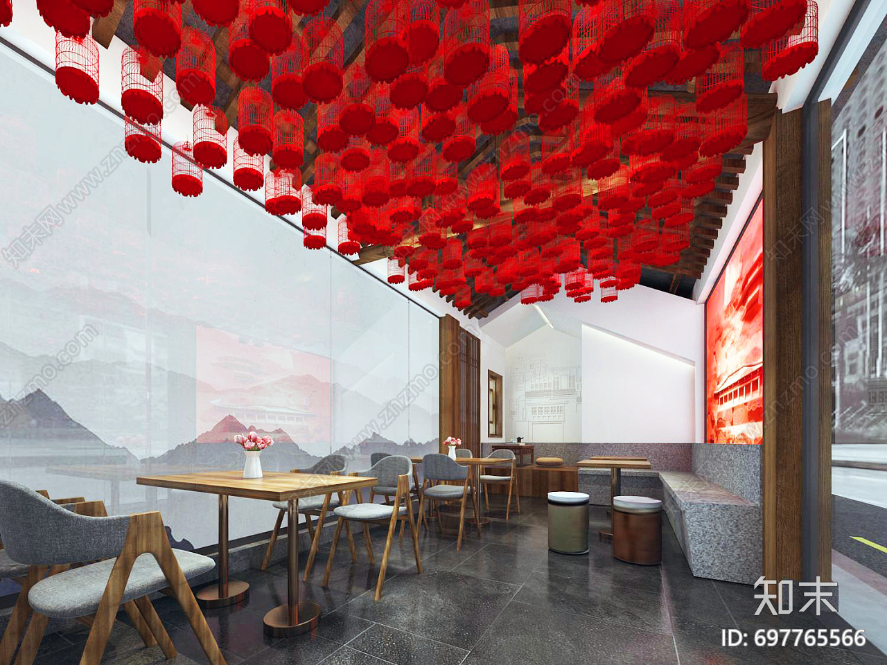 餐厅cad施工图下载【ID:697765566】