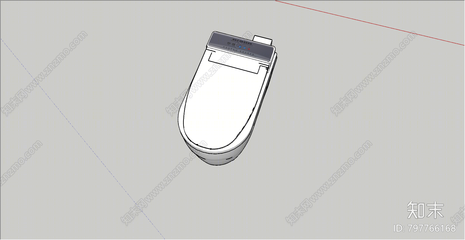 现代马桶SU模型下载【ID:797766168】