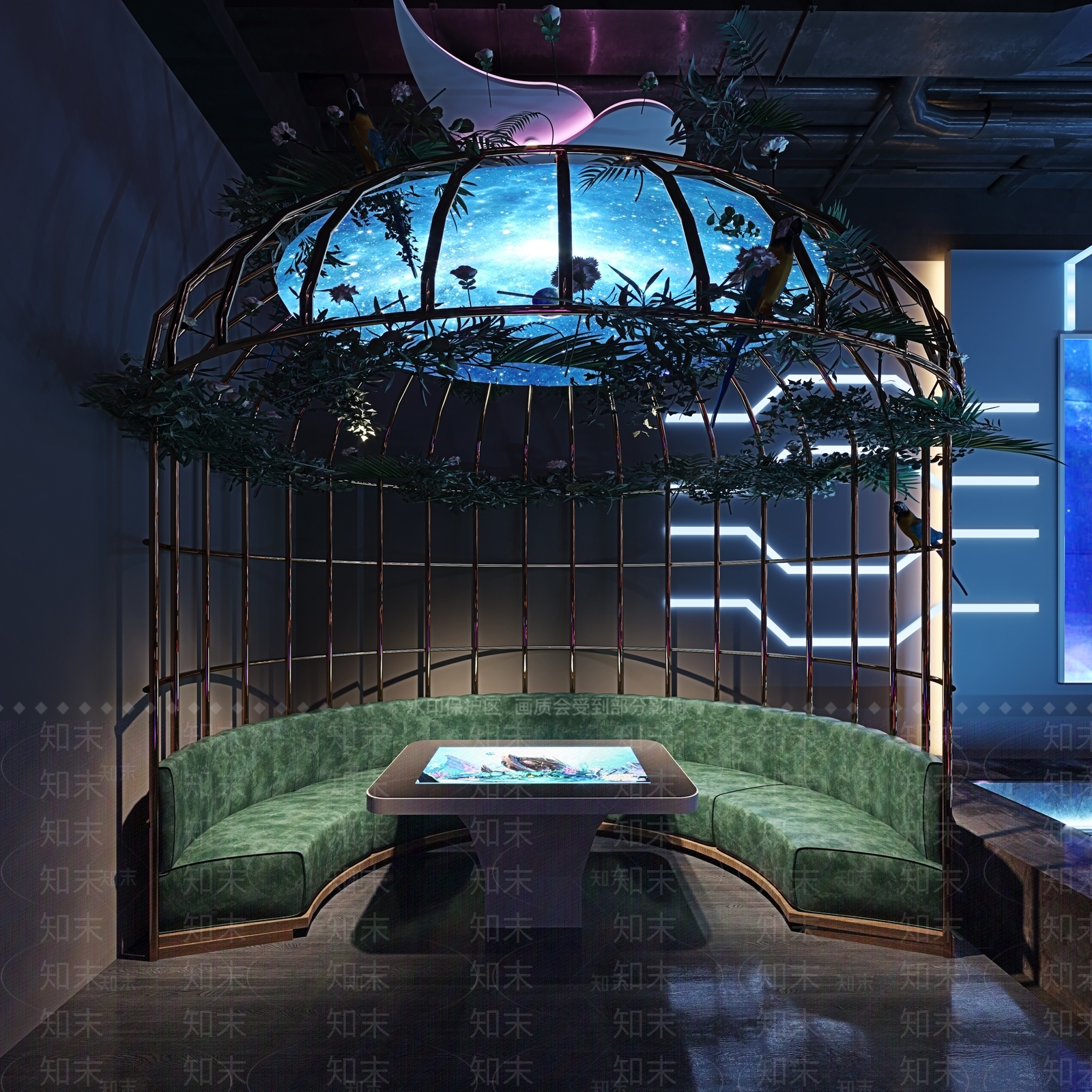 工业风酒吧3D模型下载【ID:497769417】