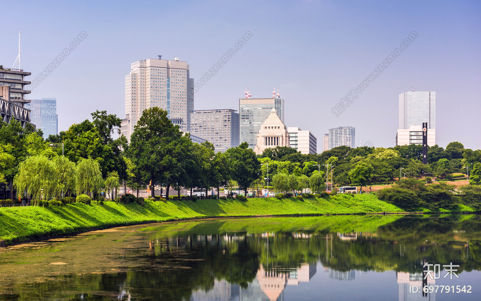 户外花园湖景高清外景贴图下载【ID:697791542】