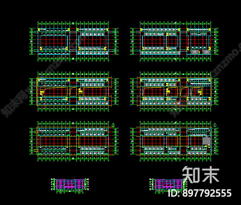 威海职业中等学校cad施工图下载【ID:897792555】