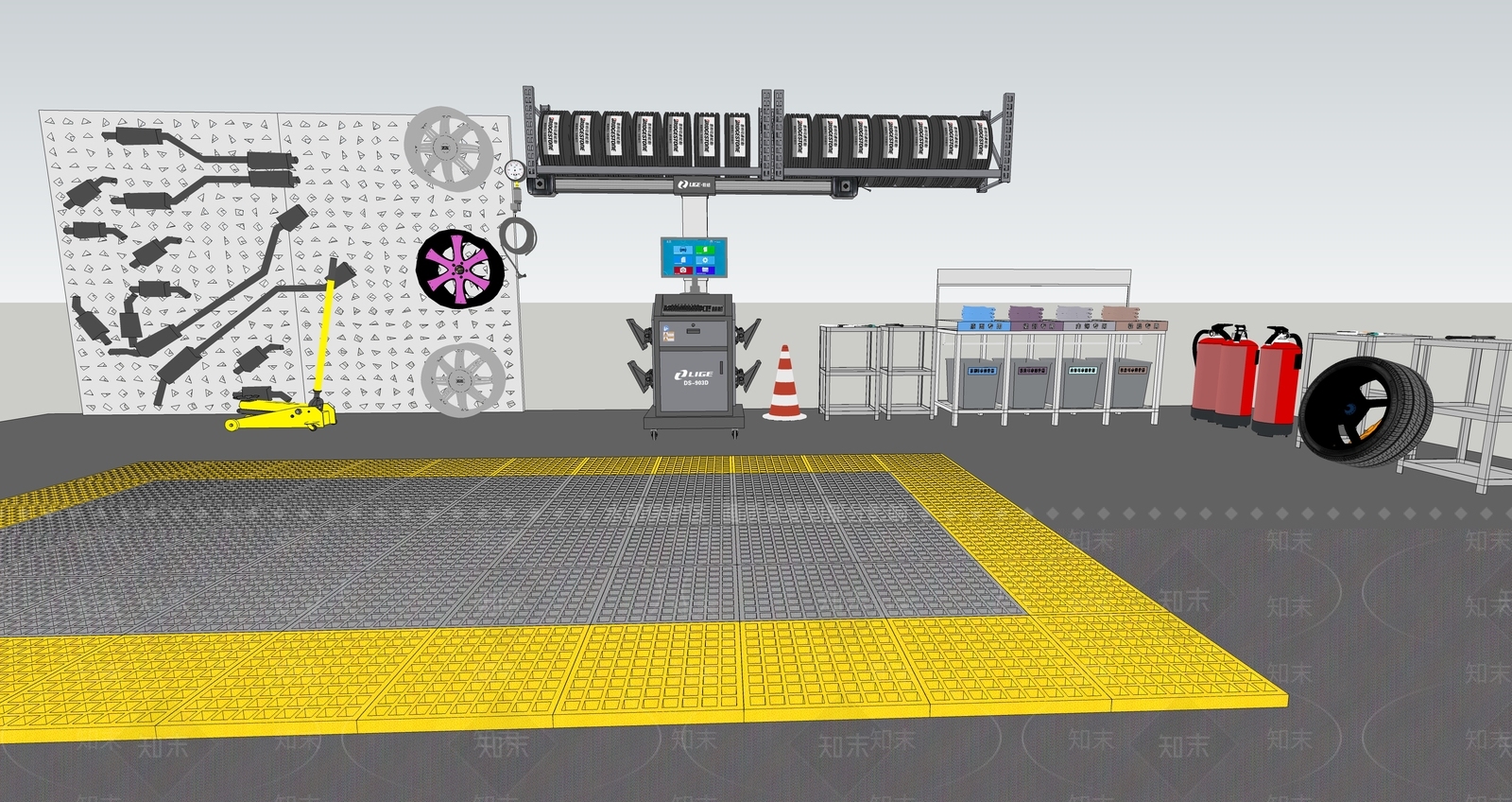 现代汽车修理工具SU模型下载【ID:697800895】