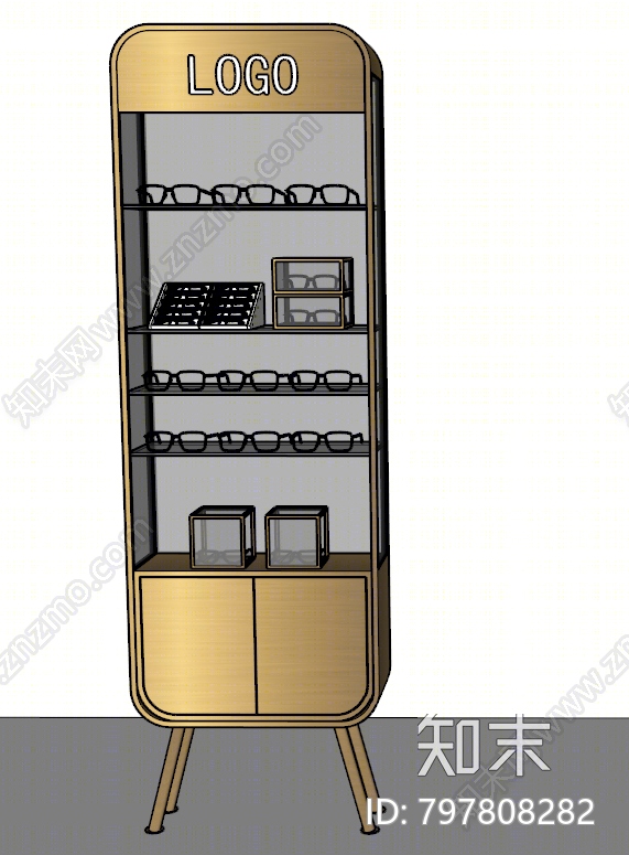 现代展柜SU模型下载【ID:797808282】