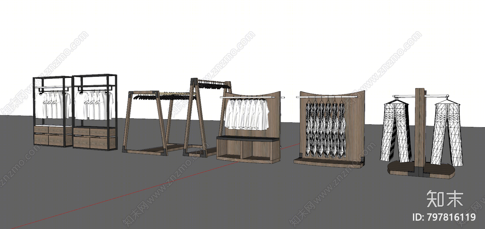 现代衣架SU模型下载【ID:797816119】