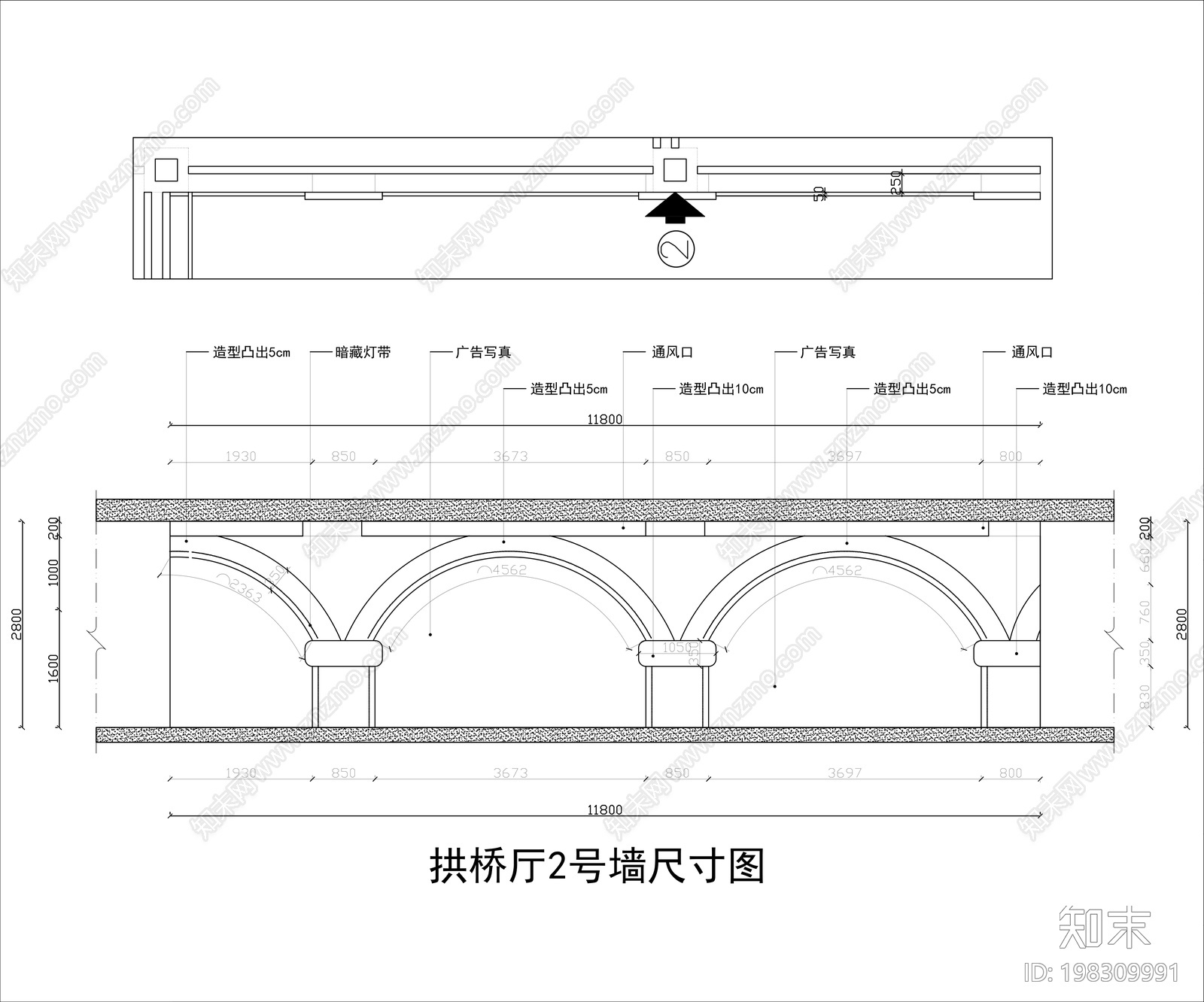 桥梁展厅cad施工图下载【ID:198309991】