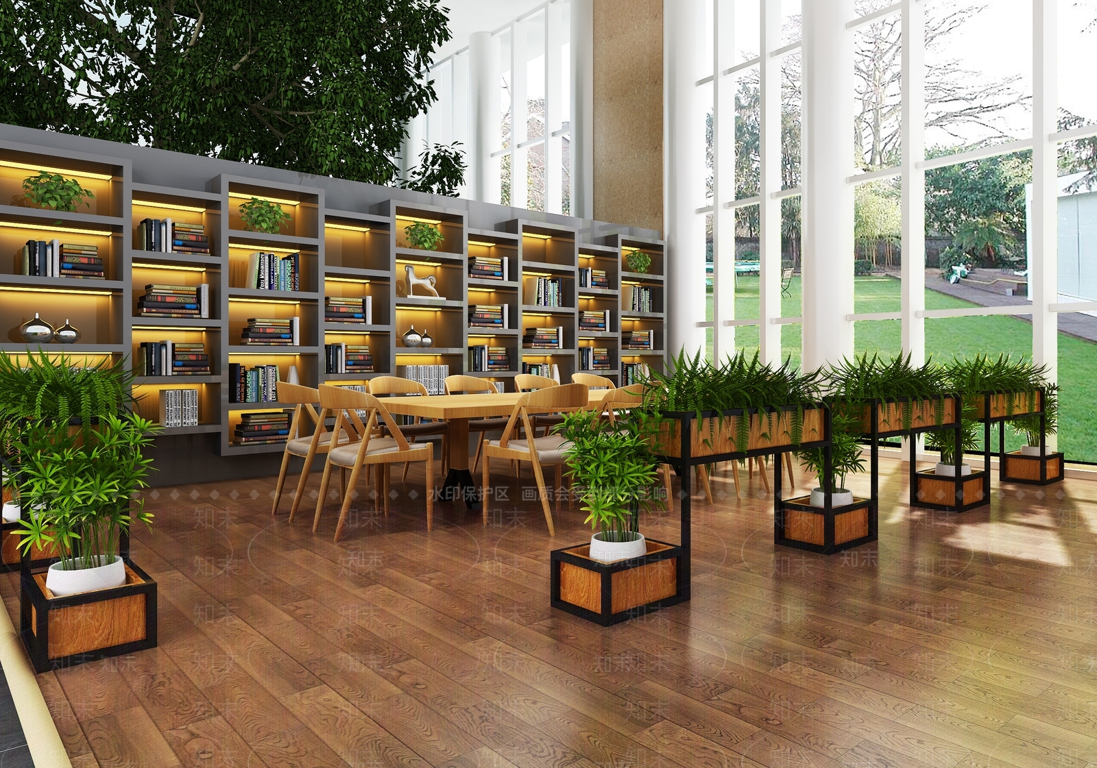 现代书店3D模型下载【ID:797839913】