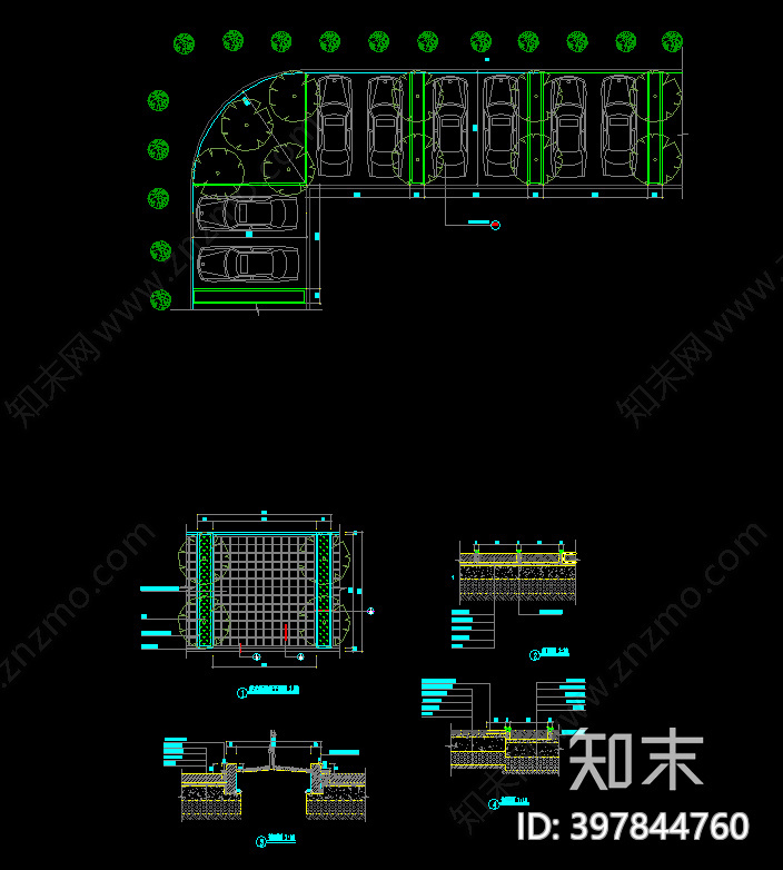 停车场cad施工图下载【ID:397844760】