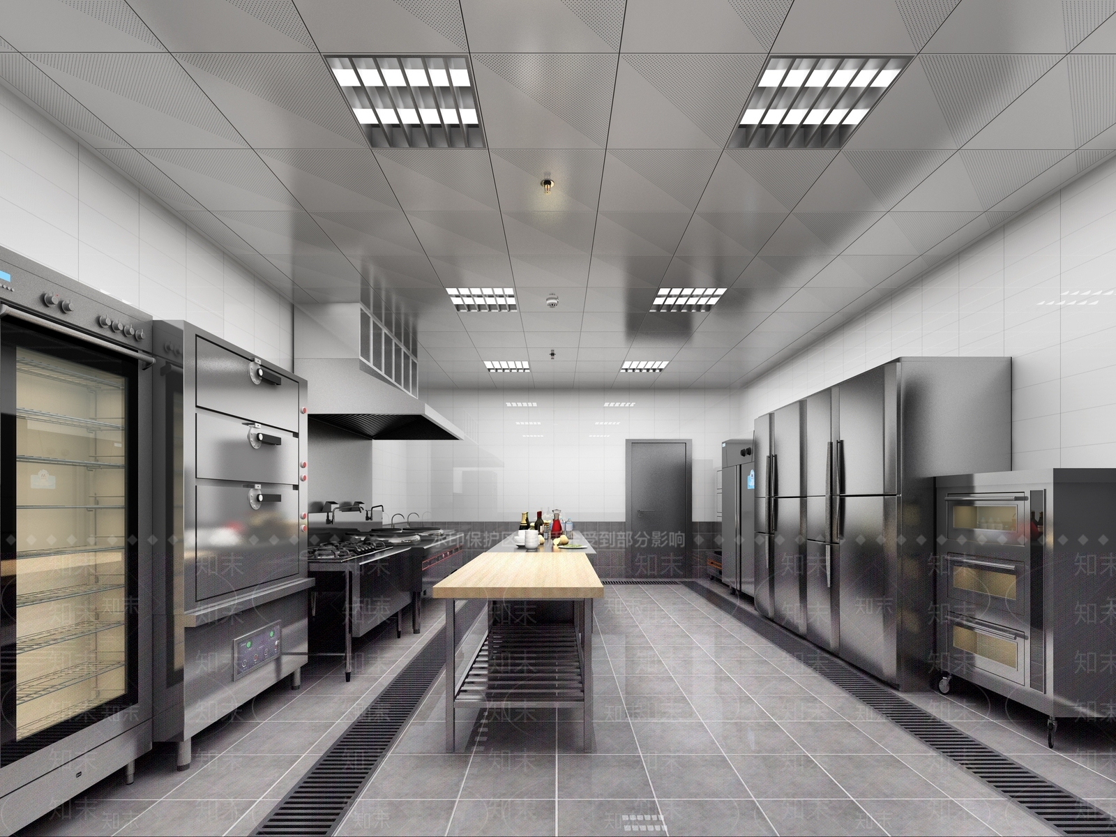 现代食堂后厨3D模型下载【ID:797859702】