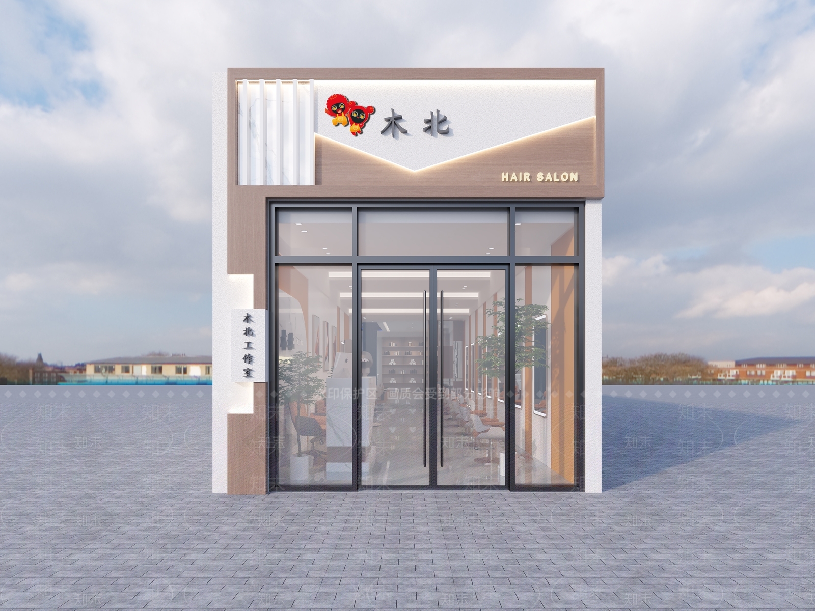 现代美发店3D模型下载【ID:997865530】