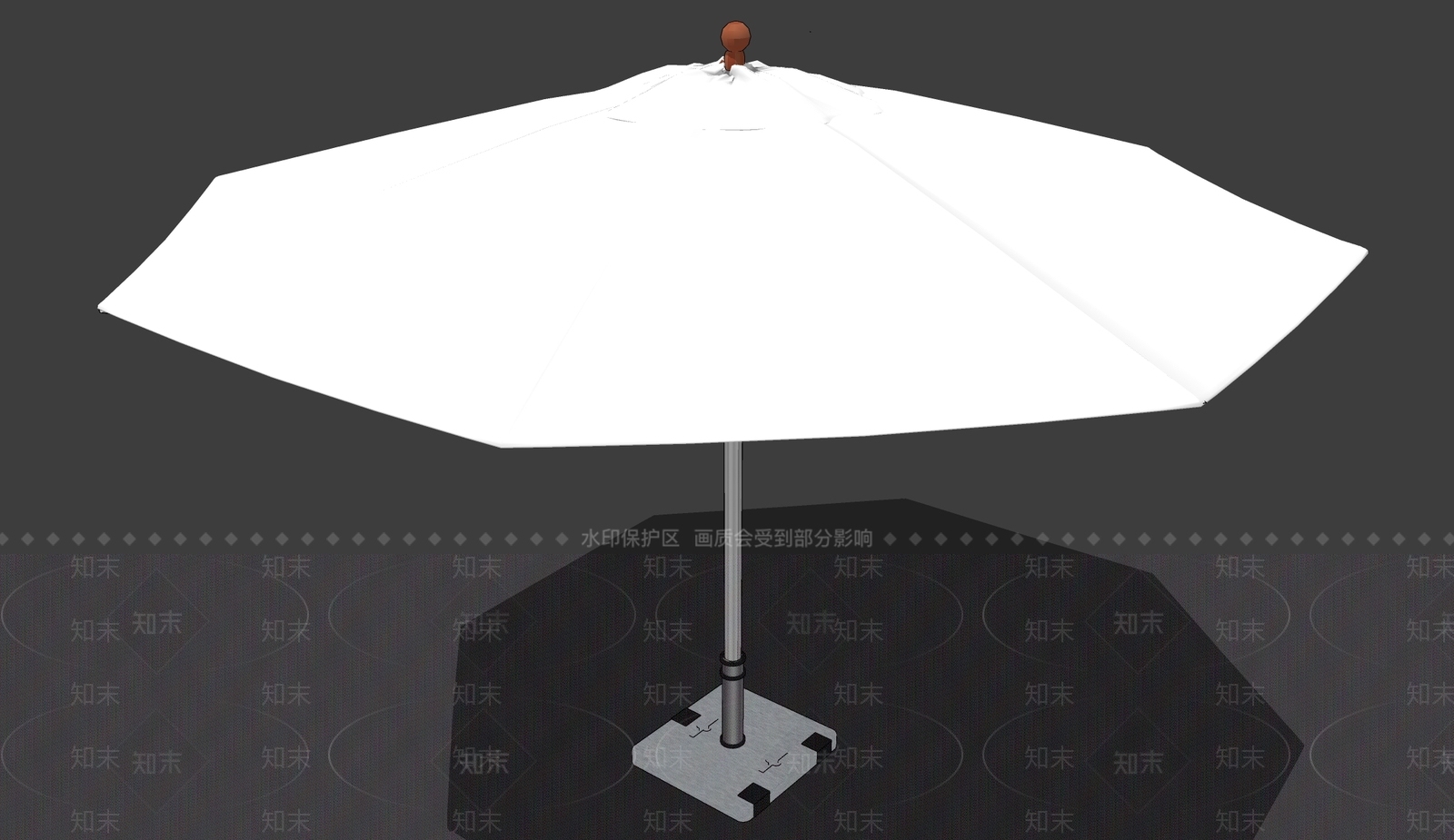 现代遮阳伞SU模型下载【ID:397870381】