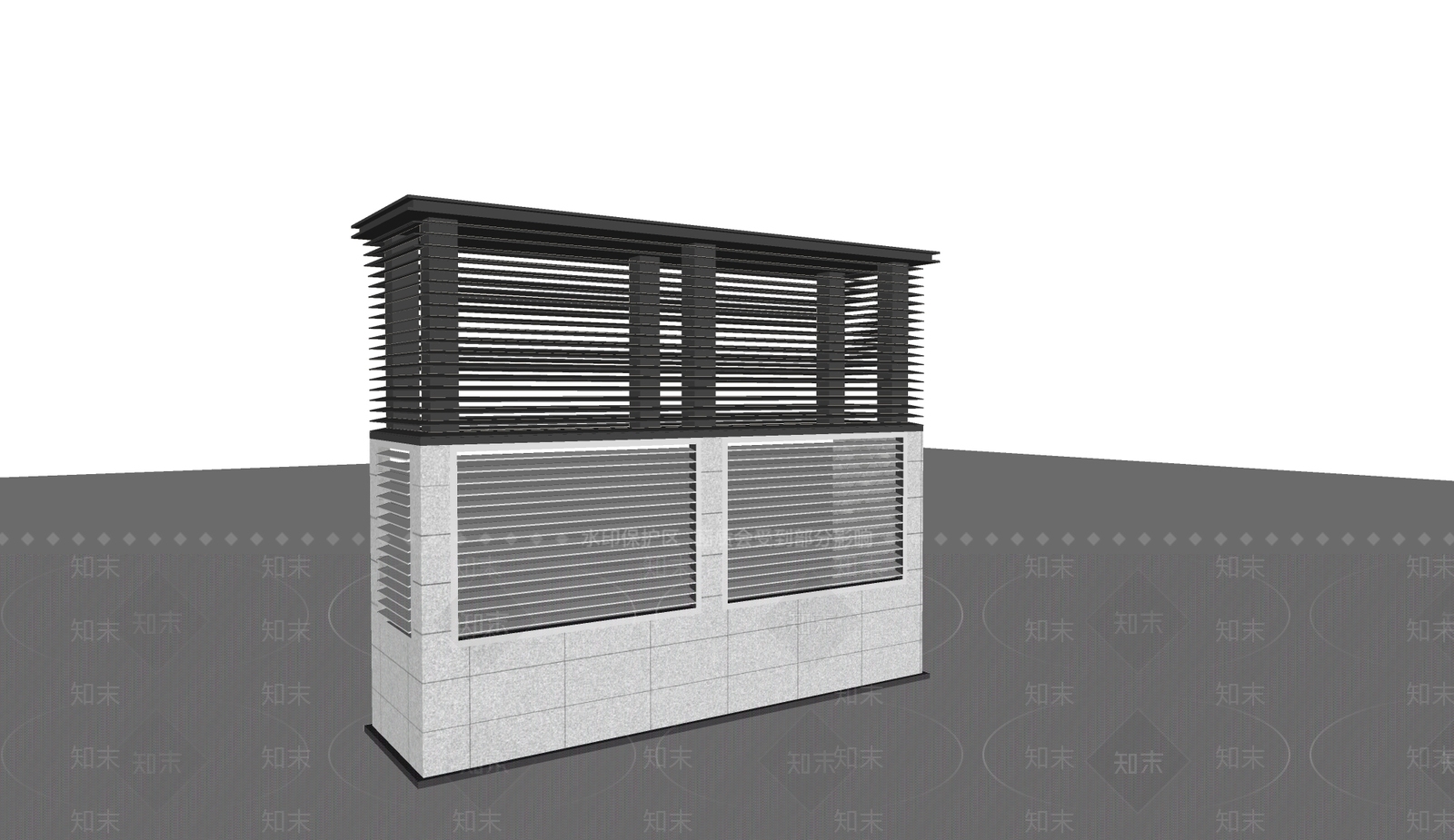现代天台风井SU模型下载【ID:397874322】