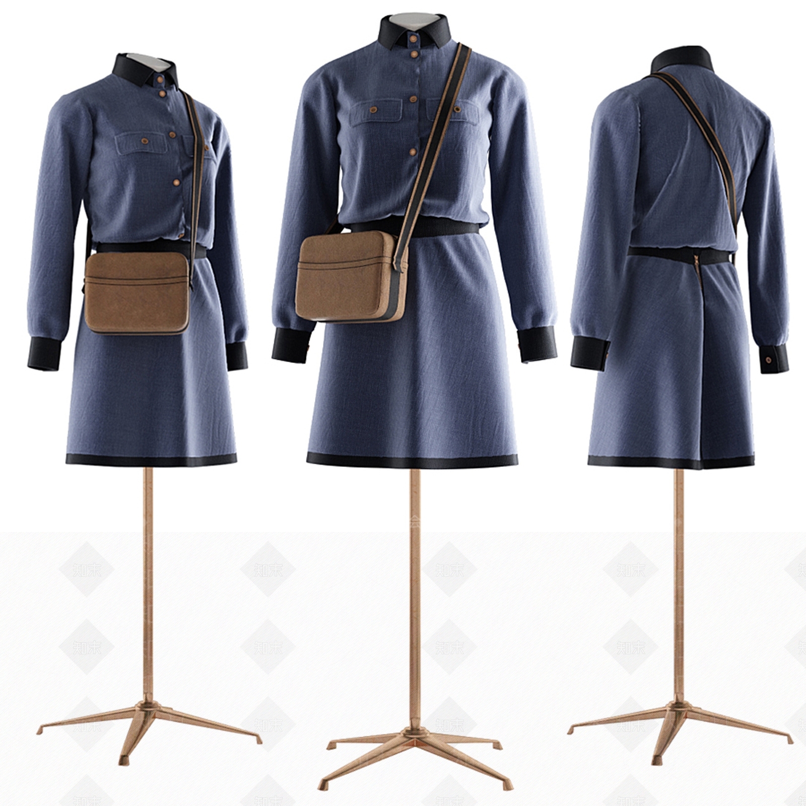 现代服装展示3D模型下载【ID:197875819】