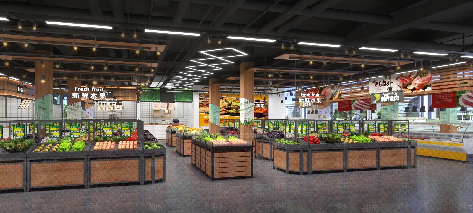 现代超市3D模型下载【ID:597886318】