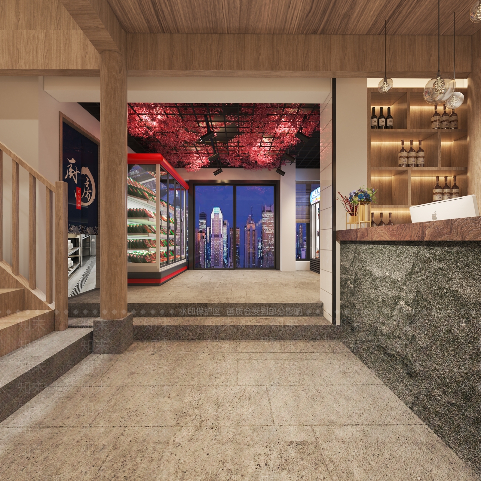 新中式烧烤店3D模型下载【ID:397889407】