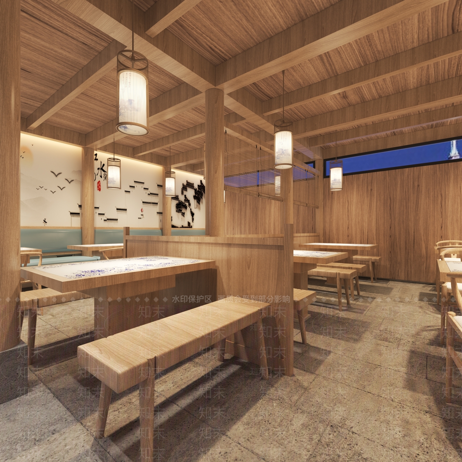 新中式烧烤店3D模型下载【ID:397889407】