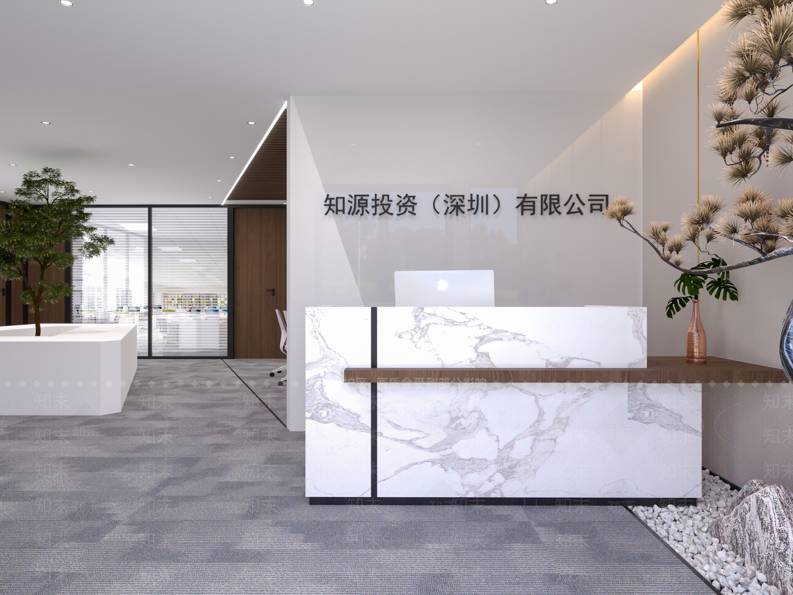现代公司前台3D模型下载【ID:797905737】