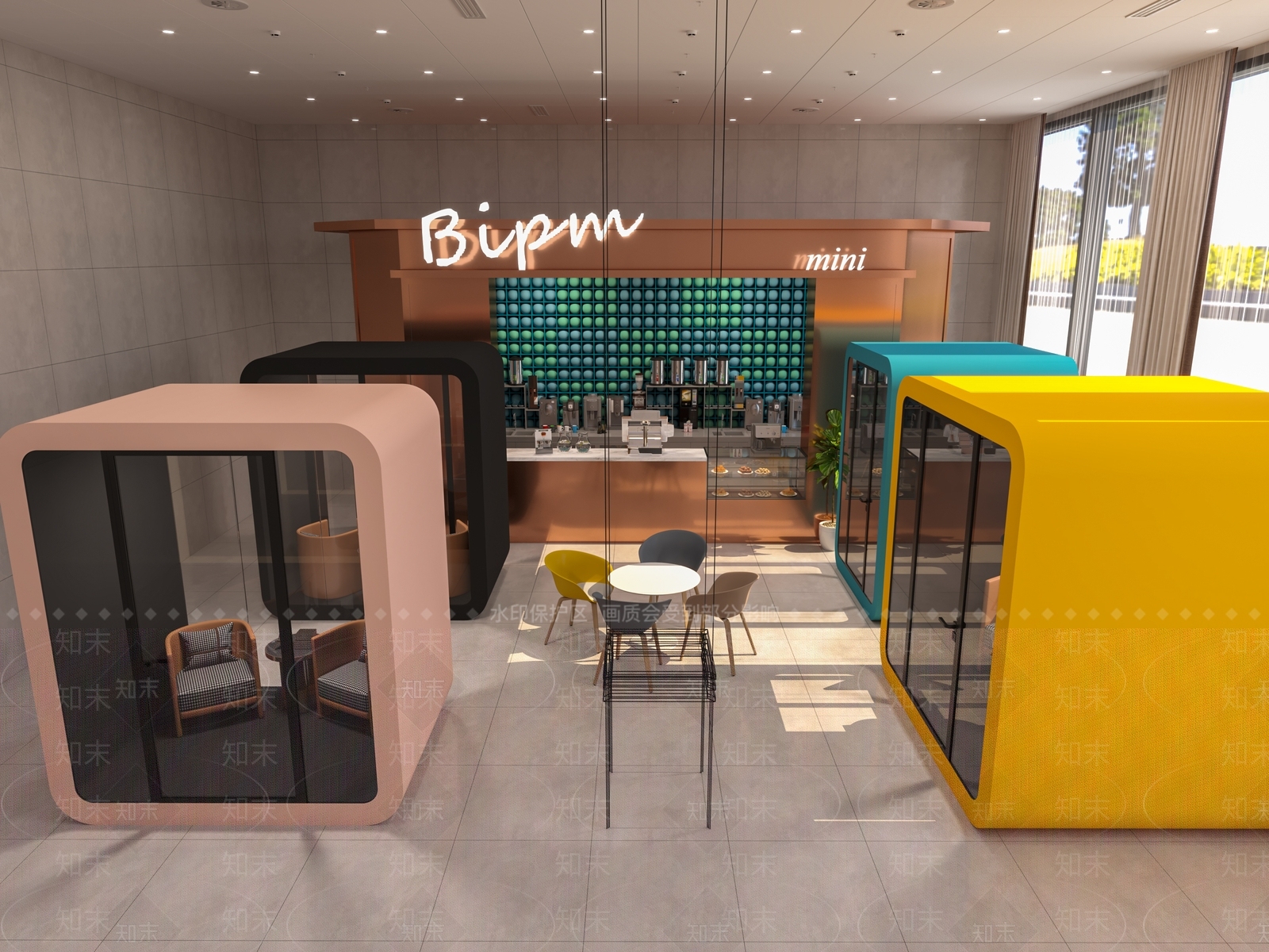 现代奶茶咖啡店3D模型下载【ID:297906829】