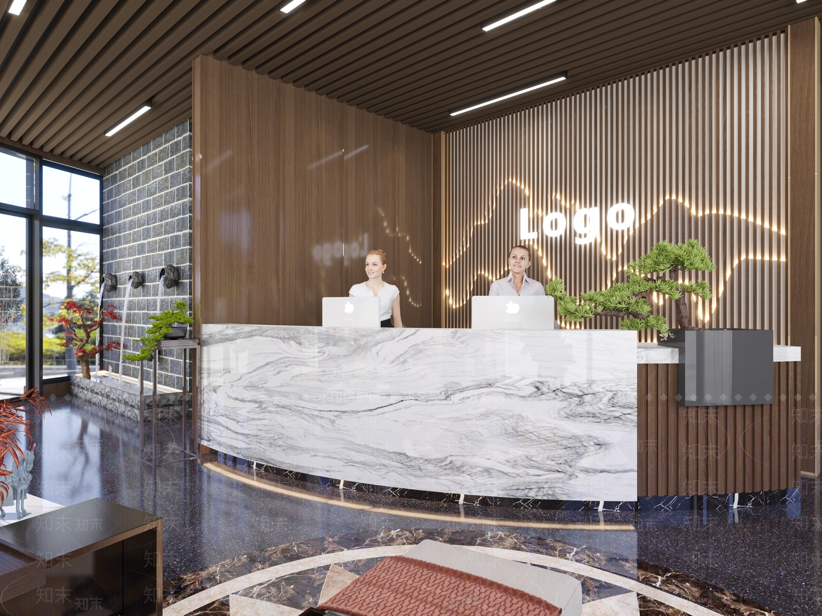 新中式足浴会所大厅3D模型下载【ID:797909111】