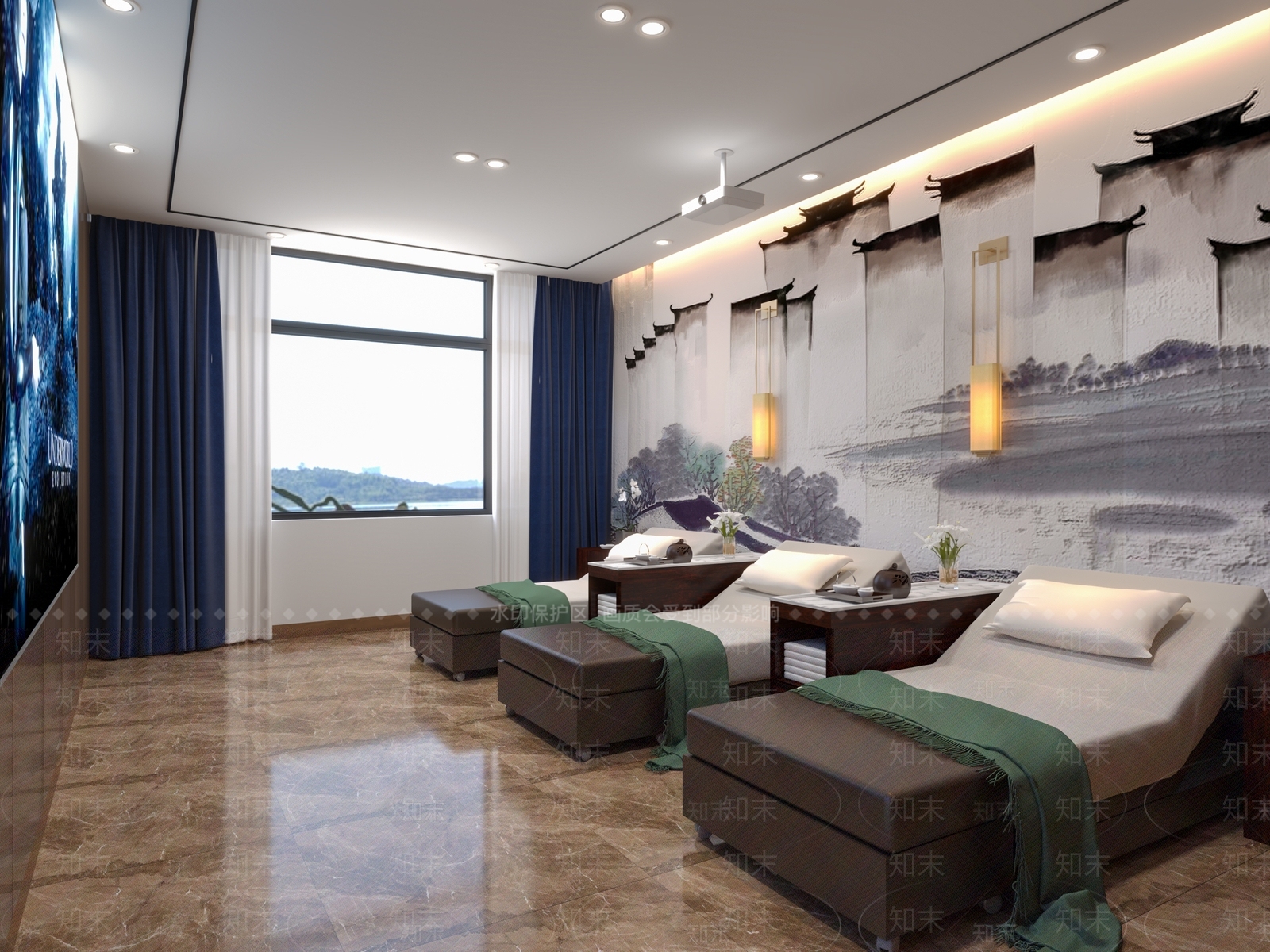 新中式足浴会所3D模型下载【ID:797909117】