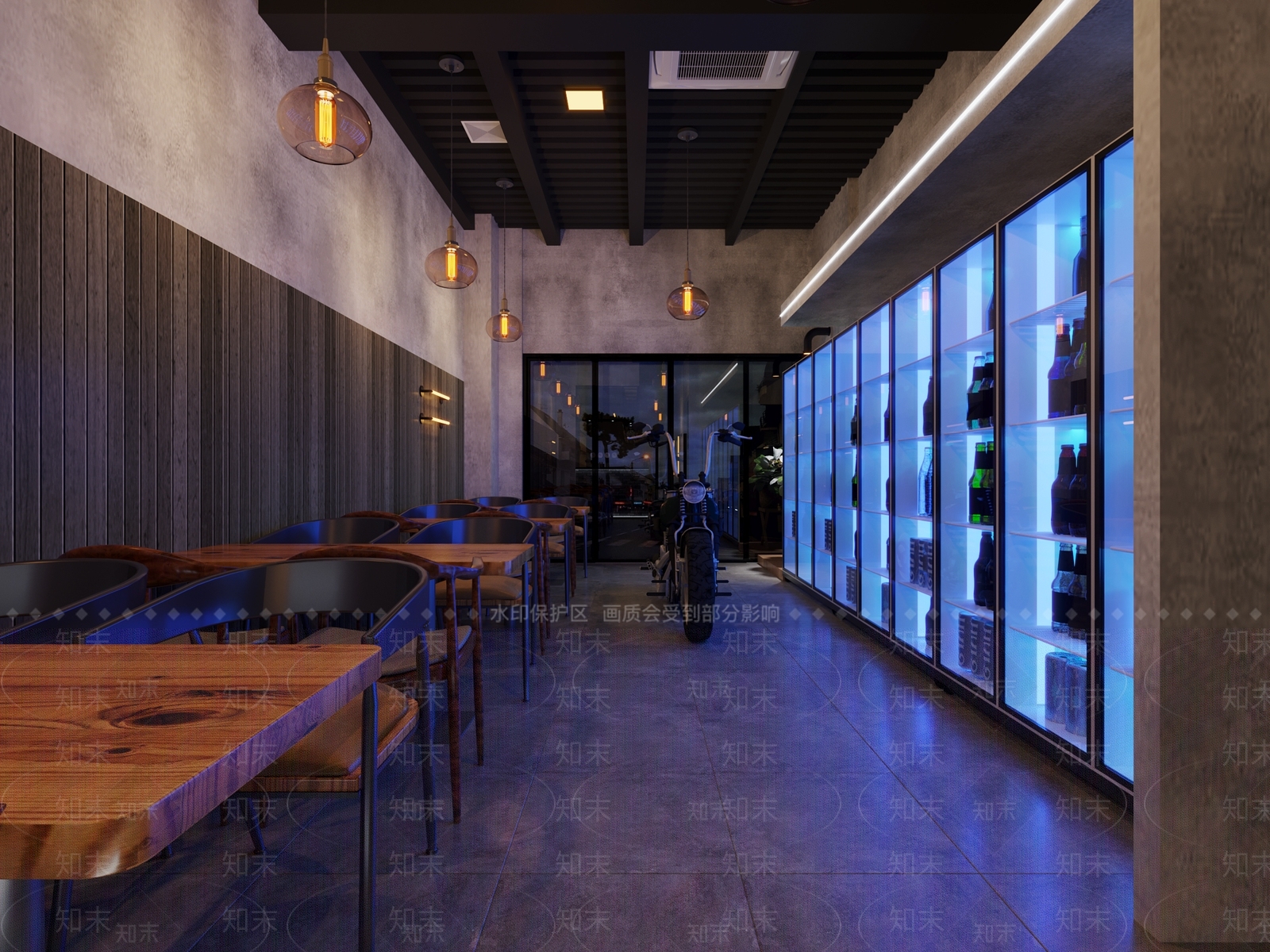 工业风音乐餐厅3D模型下载【ID:497918080】