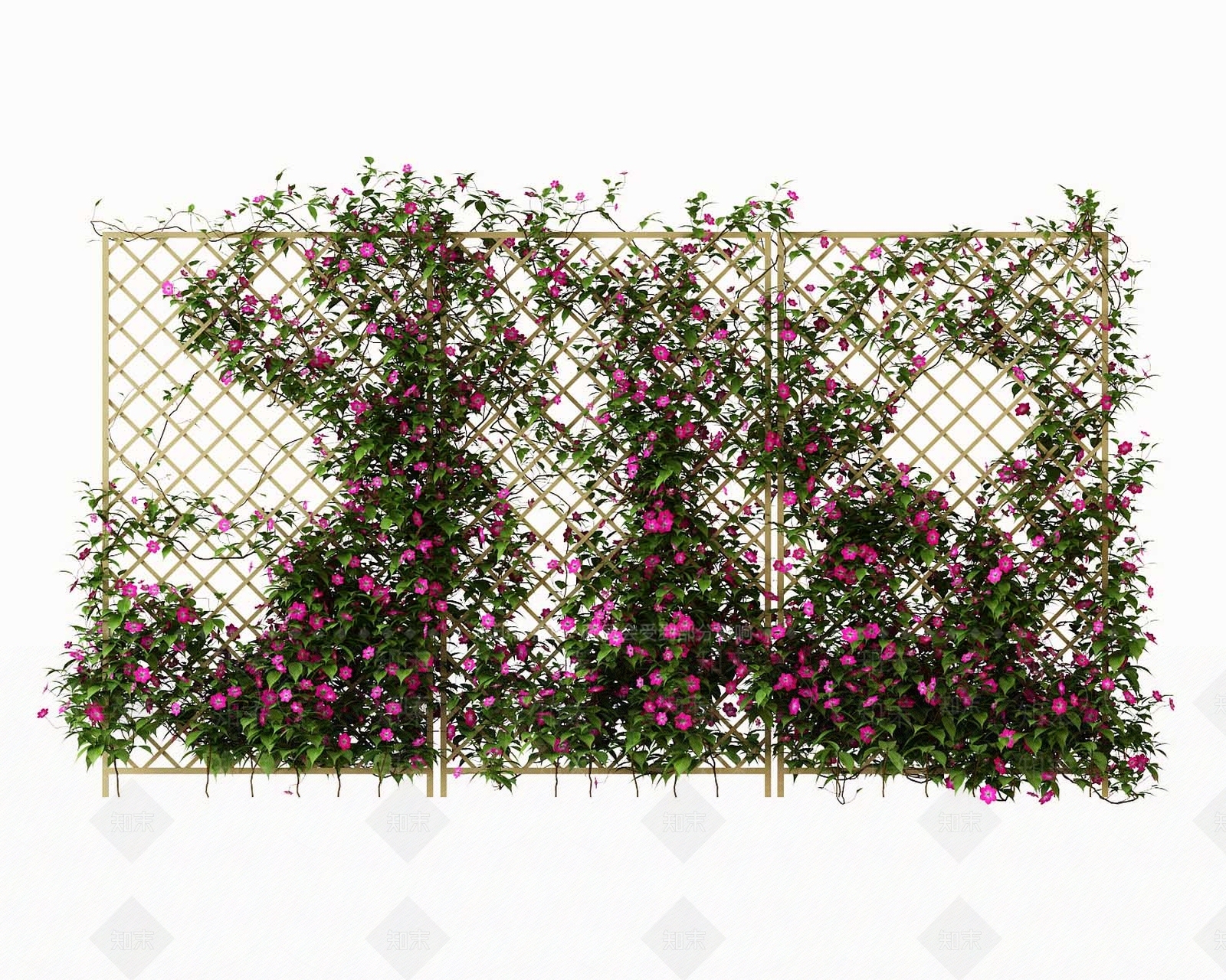 现代绿植墙3D模型下载【ID:497922272】