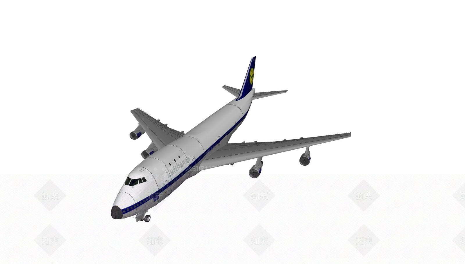 现代航空客机SU模型下载【ID:897924559】