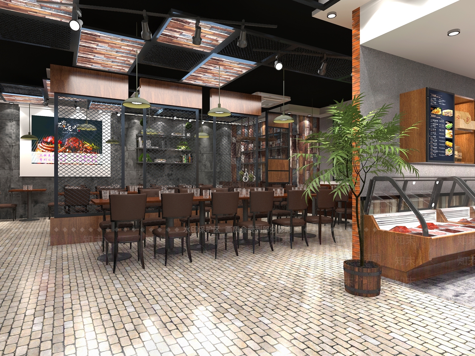 工业风火锅店3D模型下载【ID:397933203】