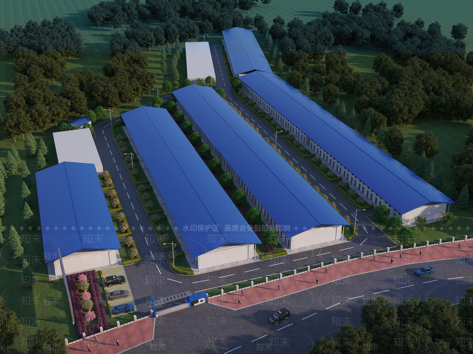 现代工业厂房3D模型下载【ID:997937924】