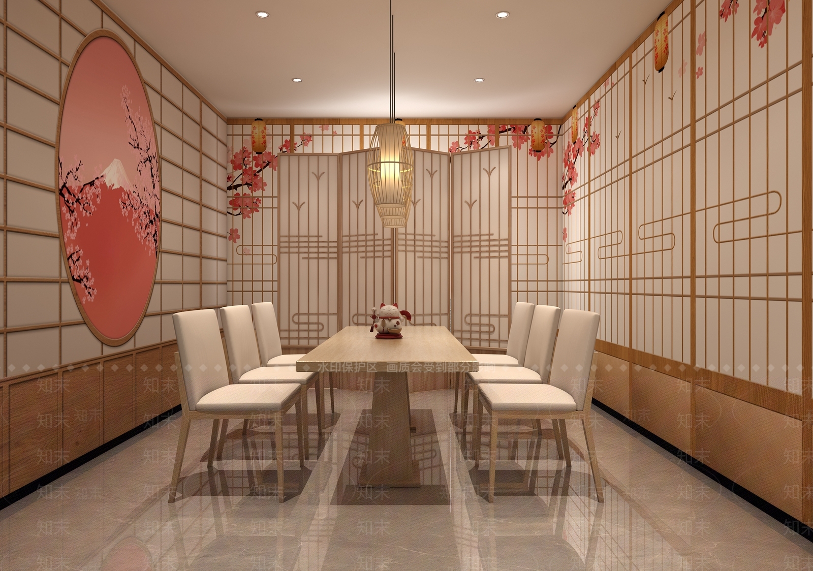 日式剧本杀房间3D模型下载【ID:997936956】