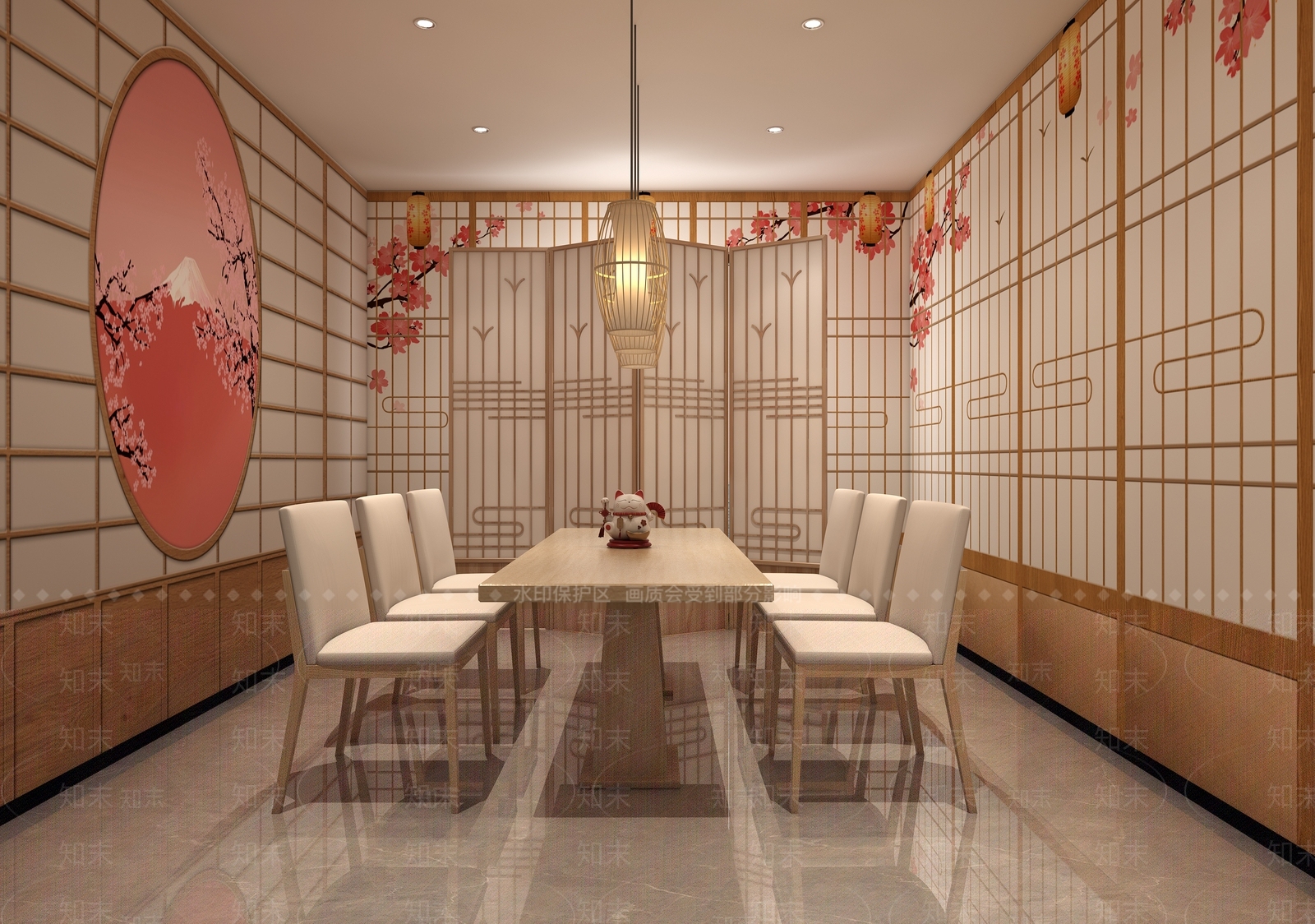 日式剧本杀房间3D模型下载【ID:997936956】