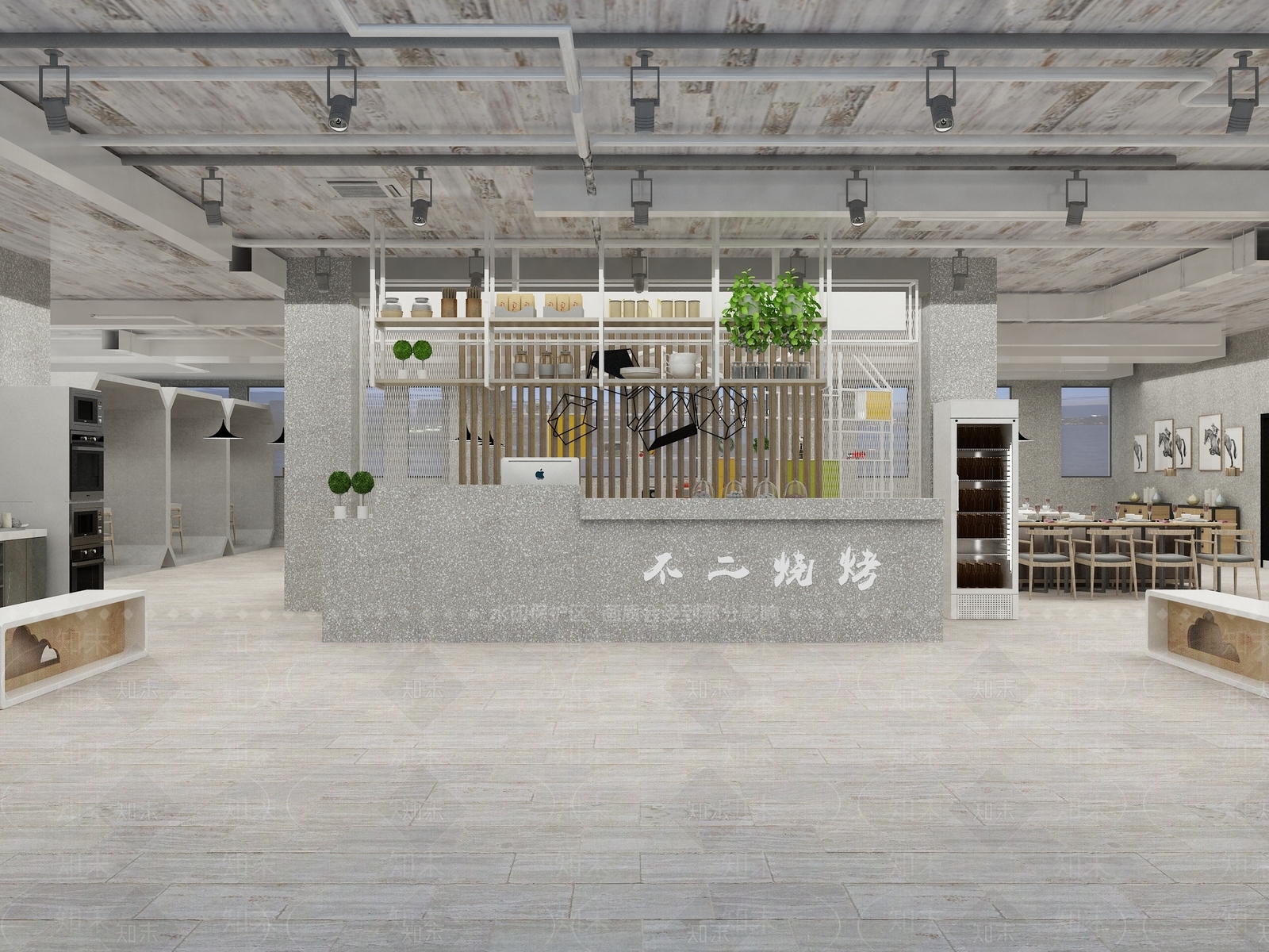 工业风烧烤店3D模型下载【ID:397940201】