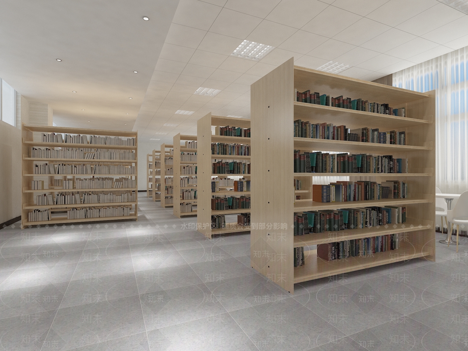 现代图书馆3D模型下载【ID:897940239】