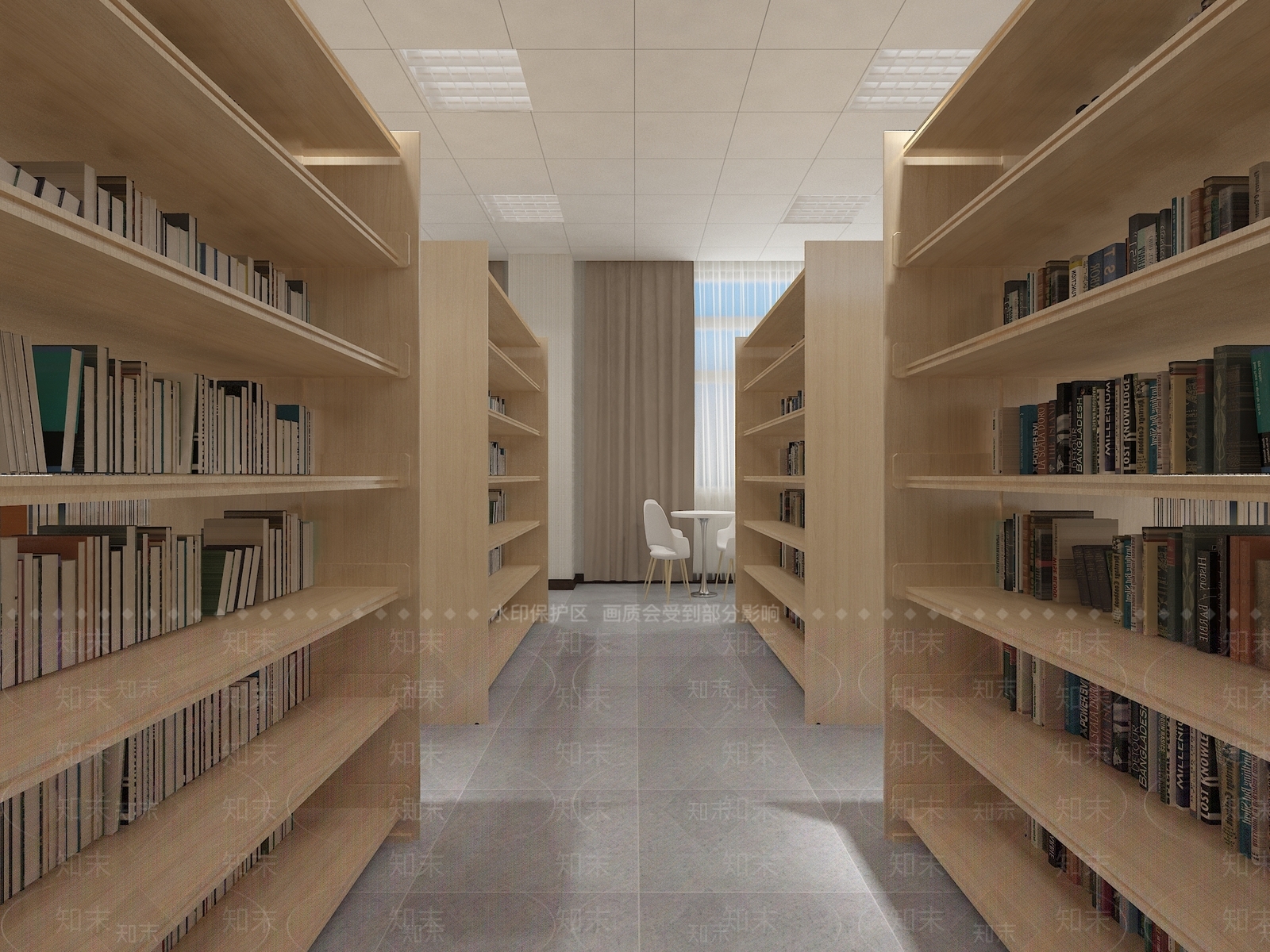 现代图书馆3D模型下载【ID:897940239】