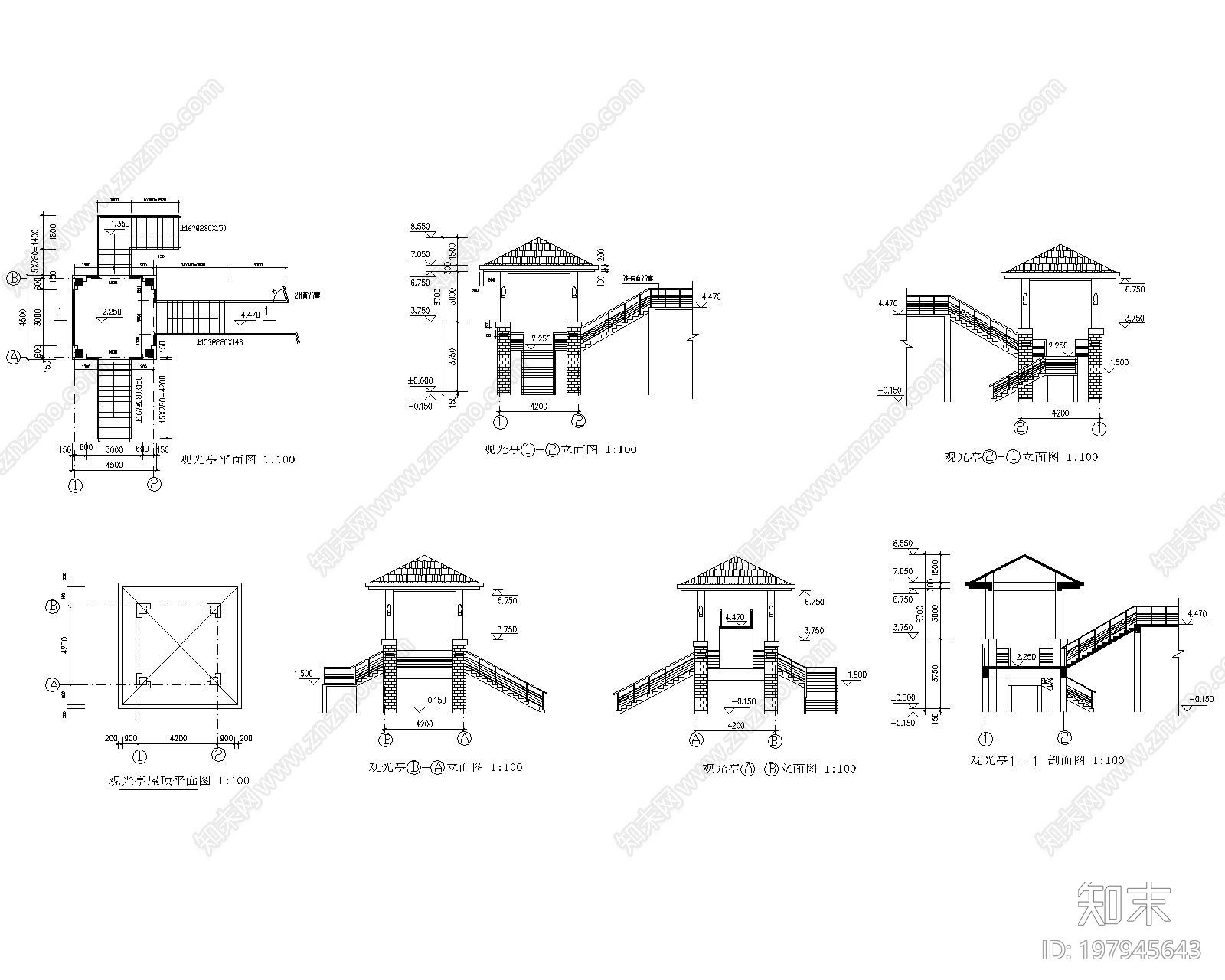 观光亭施工图下载【ID:197945643】