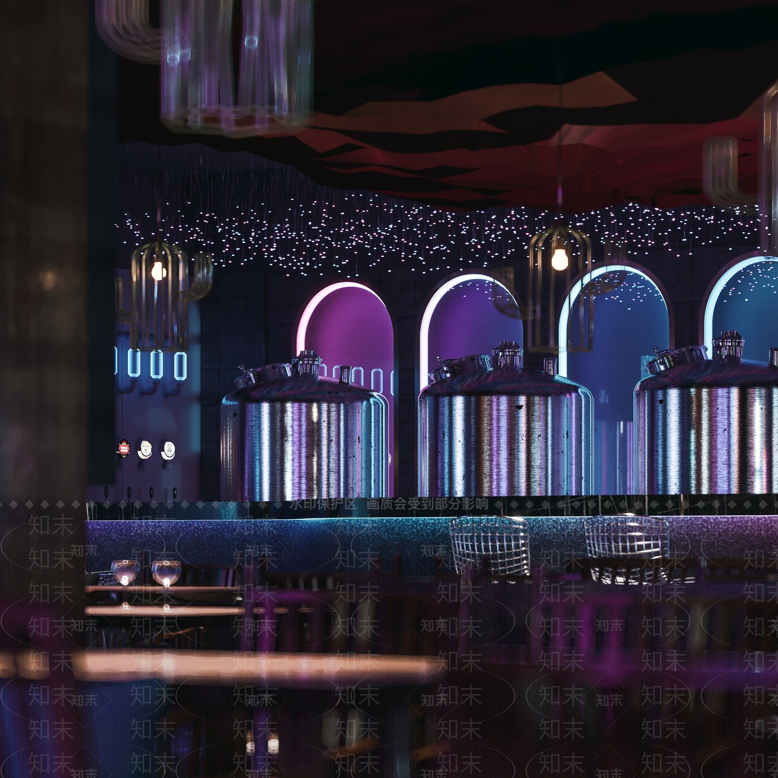 现代酒吧3D模型下载【ID:497947459】